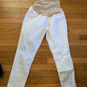 Maternity white jeans